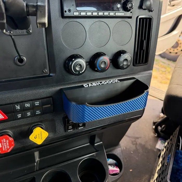 Cascadia Tray — Dash-Dock tray for Freightliner Cascadia 2018+ · lower dash pocket